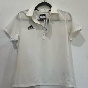 Adidas White Polo with Black Logo